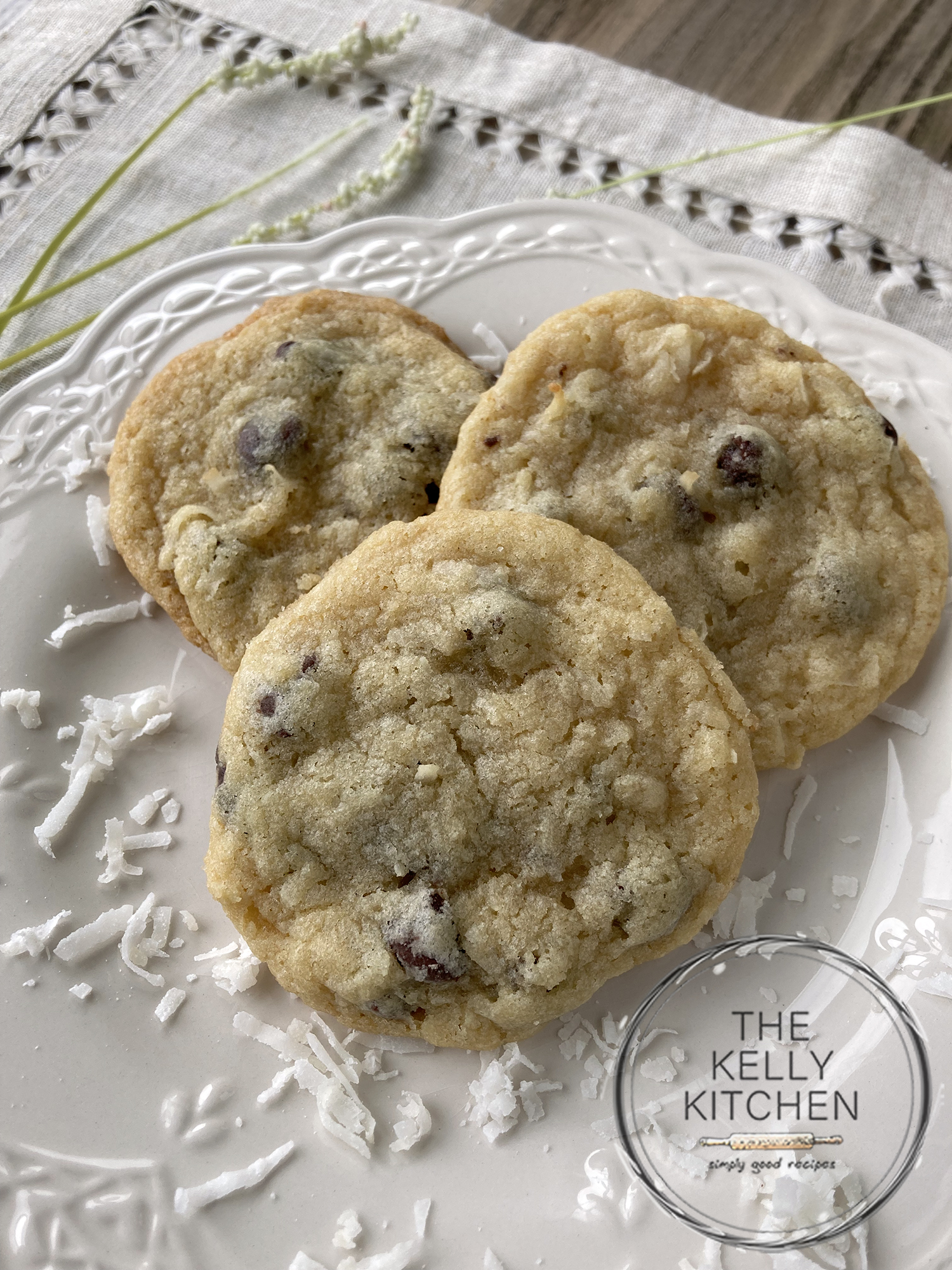 Coconut Chocolate Chip Cookies - The Kelly Kitchen