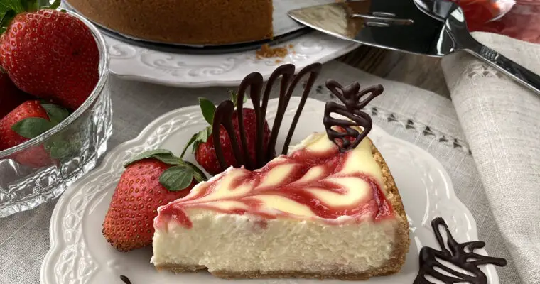 Strawberry Swirl Cheesecake