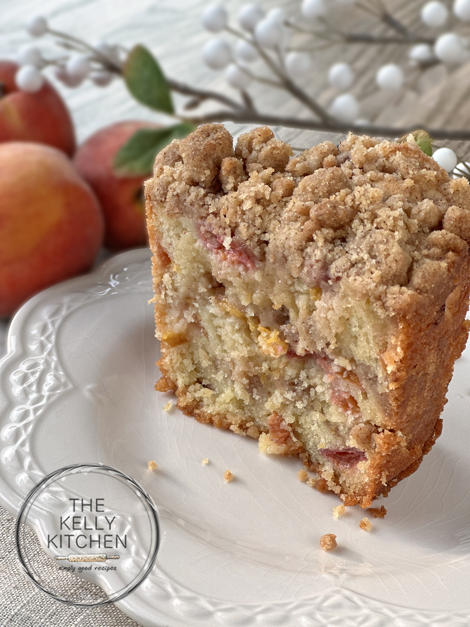 Peach Streusel Cake - The Kelly Kitchen